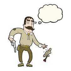 Cartoon Wild West Cowboy With Thought Bubble Stock Photo Cartoon Wild West Cowboy With Thought Bubble Stock Photo