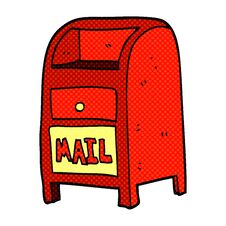 Cartoon Mail Box Stock Photo