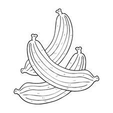 Black And White Cartoon Bananas Stock Image