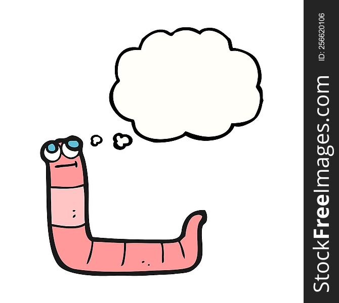 Thought Bubble Cartoon Worm