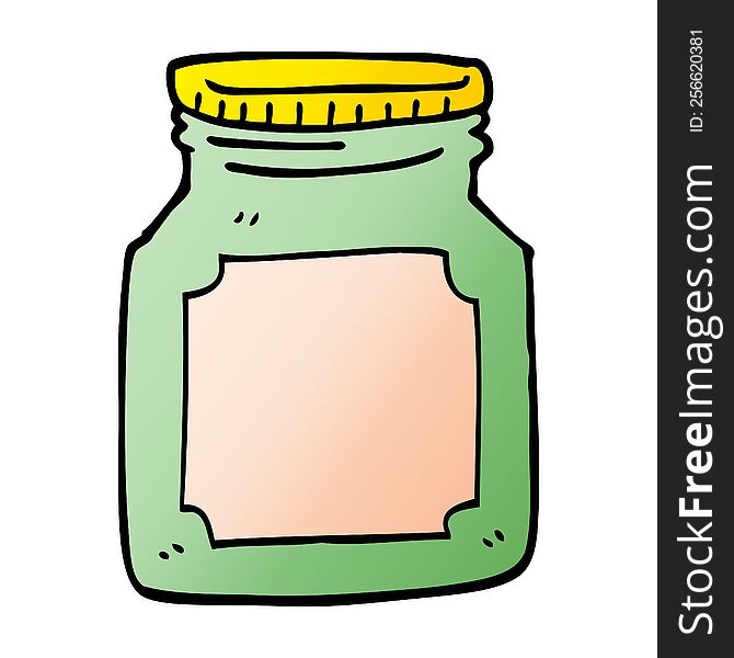 Cartoon Doodle Empty Jar