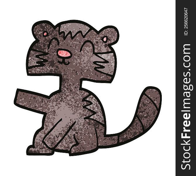Funny Cartoon Doodle Cat