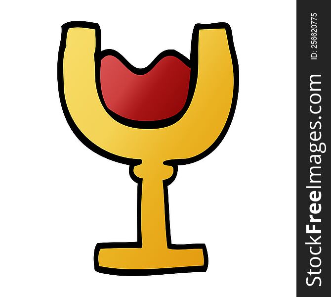 cartoon doodle glass of wine