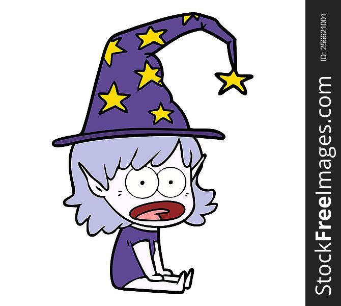 funny witch girl cartoon. funny witch girl cartoon