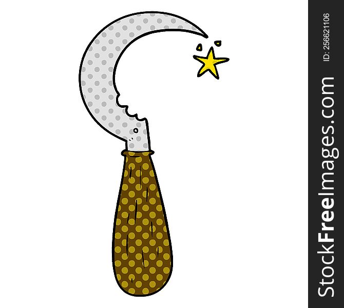 cartoon old sickle. cartoon old sickle