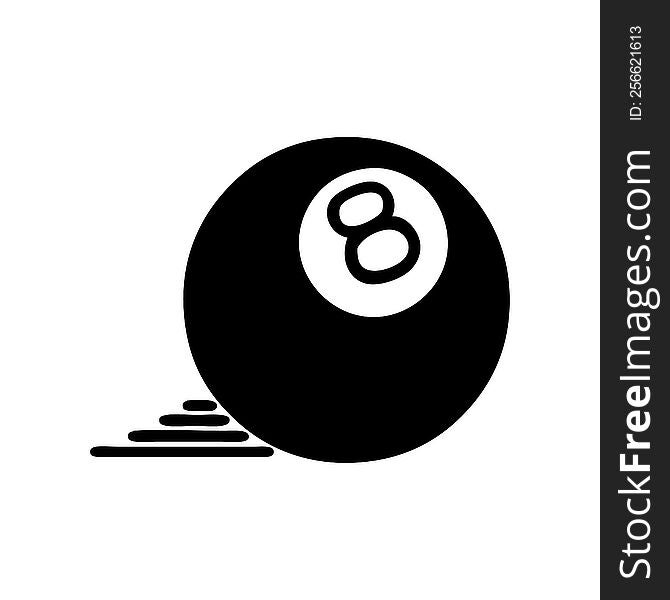 tattoo in black line style of 8 ball. tattoo in black line style of 8 ball