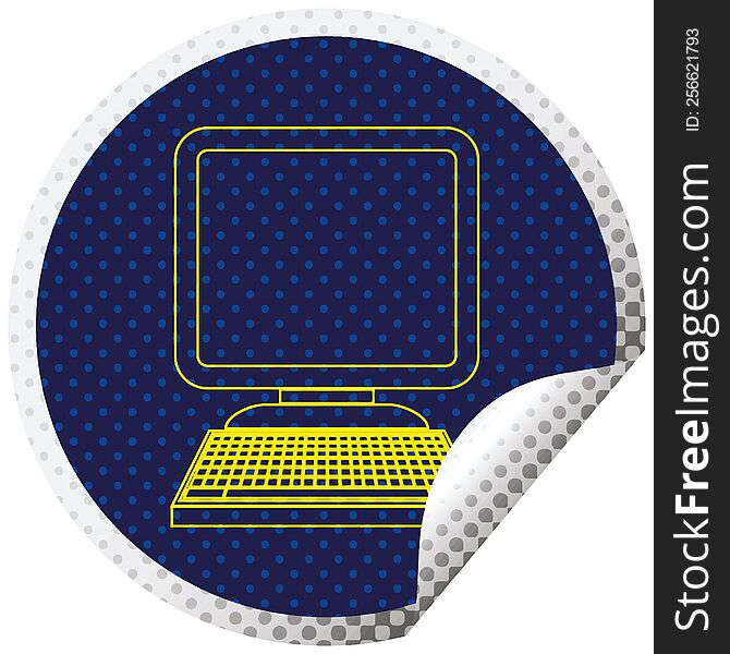 Computer Circular Peeling Sticker