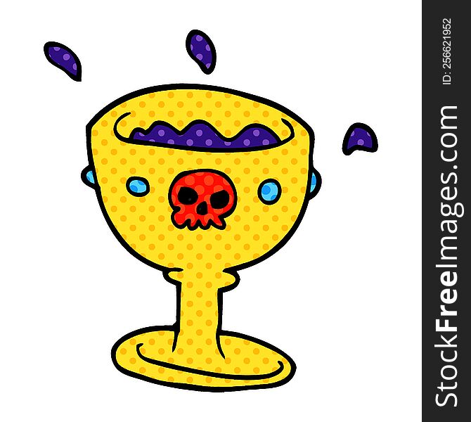 cartoon doodle goblet