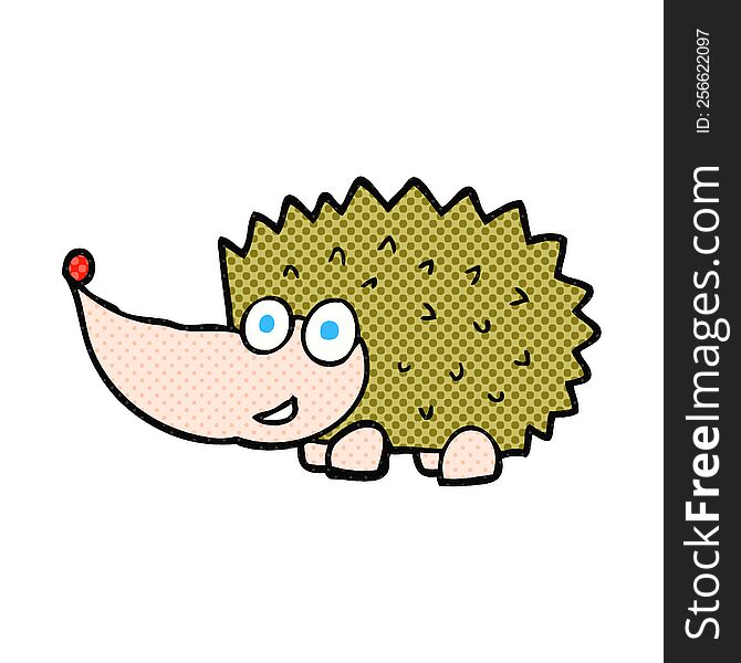 freehand drawn cartoon hedgehog
