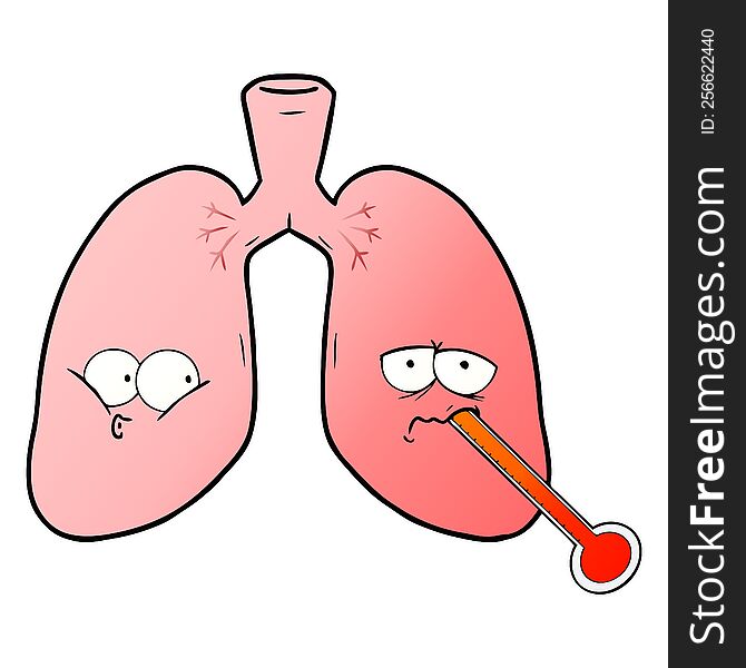 cartoon unhealthy lungs. cartoon unhealthy lungs