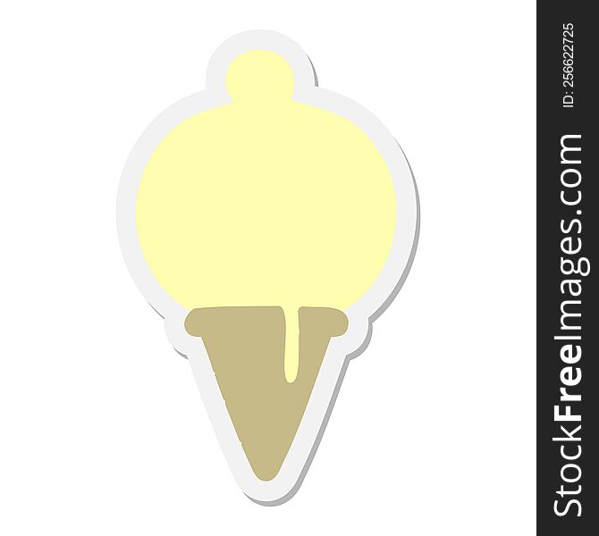 ice cream cone sticker