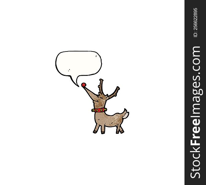 cartoon happy reindeer