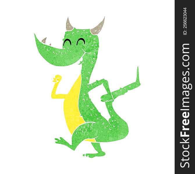 cartoon happy dragon
