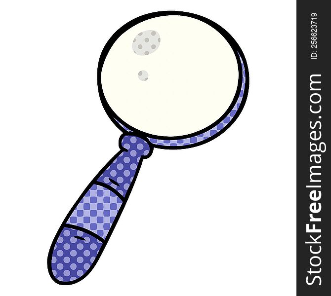hand drawn cartoon doodle of a magnifying glass