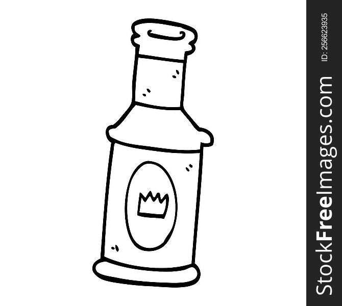 line drawing cartoon alcoholic drink