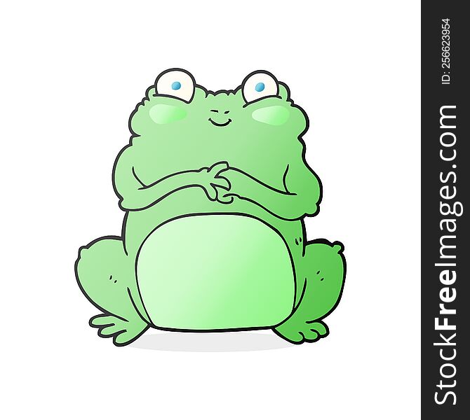 cartoon funny frog