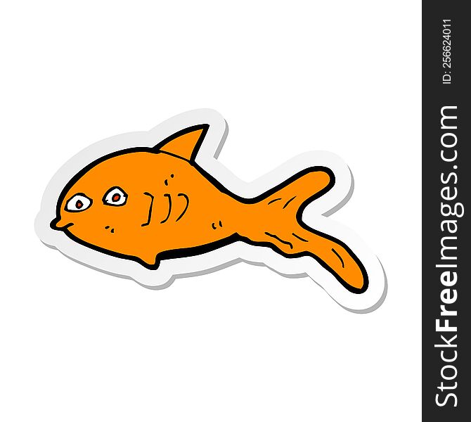 Sticker Of A Cartoon Fish