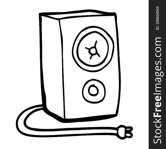 Line Drawing Cartoon Of A Speaker