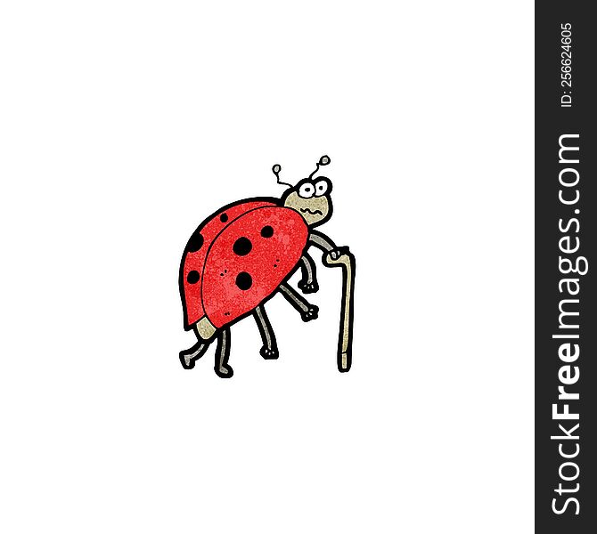 cartoon old ladybug
