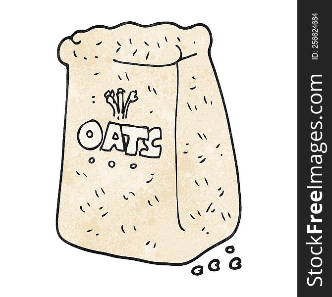 freehand textured cartoon oats