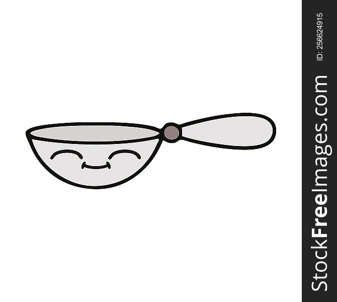 cute cartoon of a measuring spoon. cute cartoon of a measuring spoon