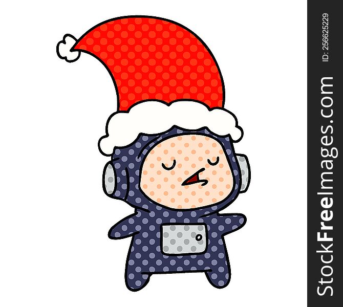 Christmas Cartoon Of Kawaii Astronaut