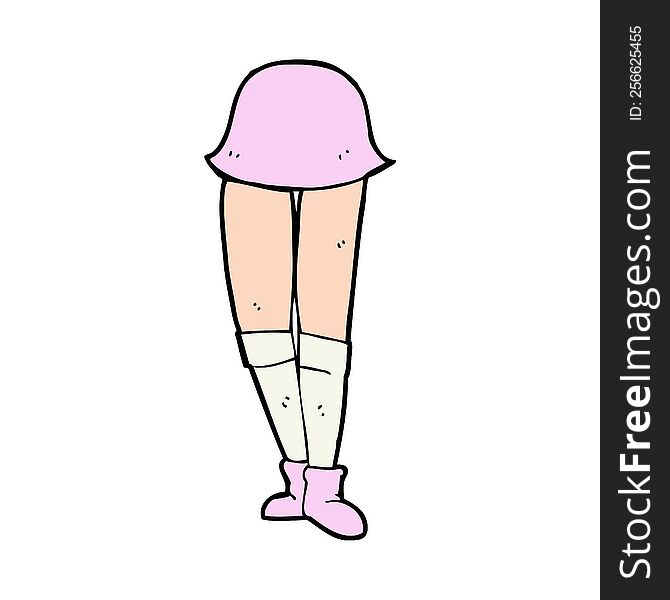 cartoon female legs