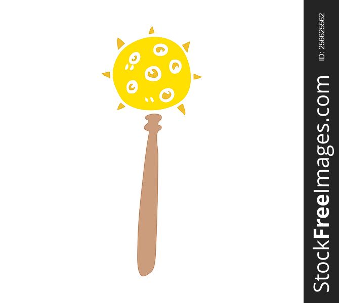 cartoon doodle medieval mace