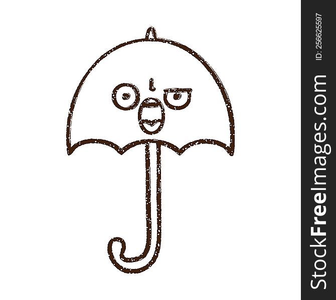 Umbrella Charcoal Drawing