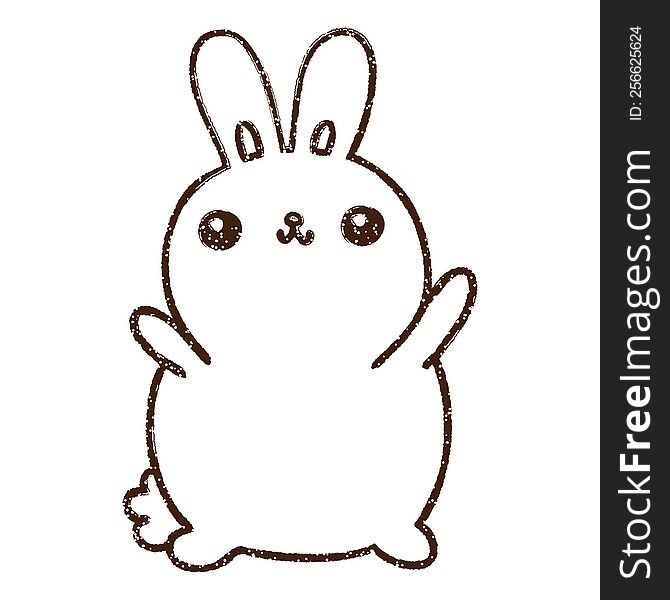 Bunny Charcoal Drawing
