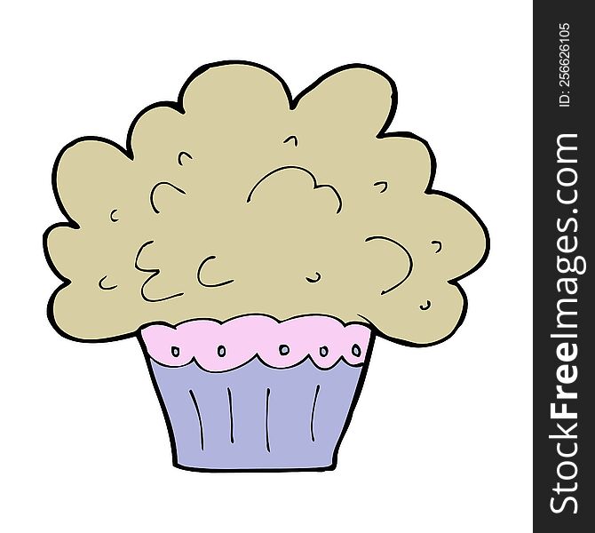 cartoon big cupcake