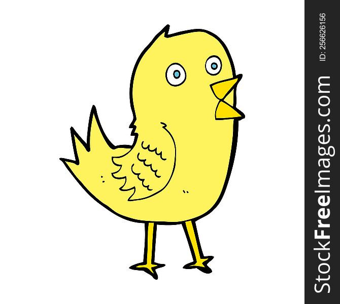 Cartoon Tweeting Bird