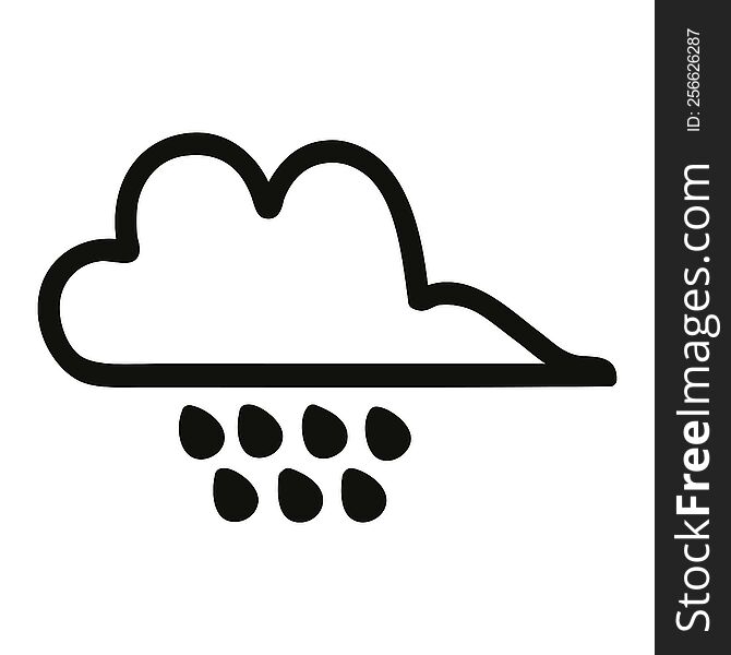 rain cloud icon symbol