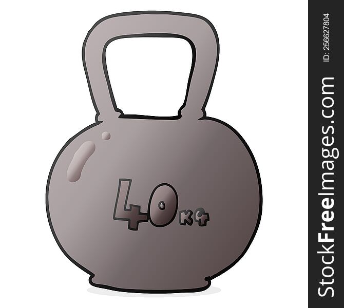cartoon 40kg kettle bell weight