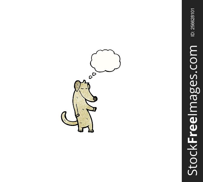 Cartoon Dog With Thought Bubble