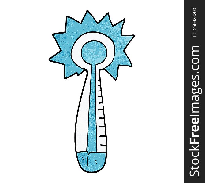 cartoon doodle medical thermometer