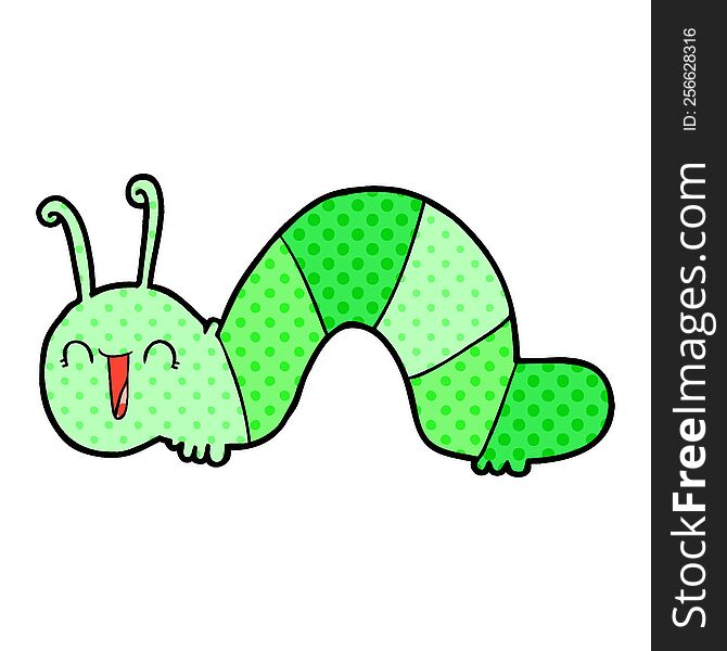 cartoon happy caterpillar. cartoon happy caterpillar