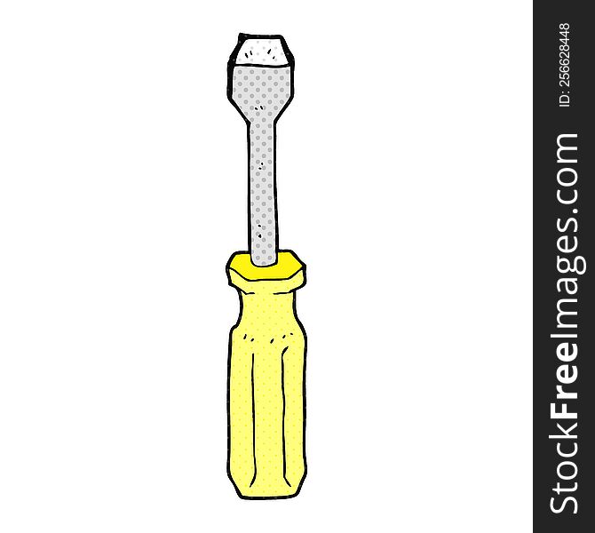 freehand drawn cartoon screwdriver