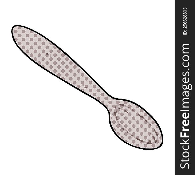 Quirky Comic Book Style Cartoon Spoon