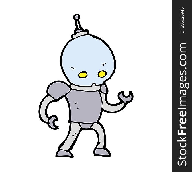 cartoon alien robot