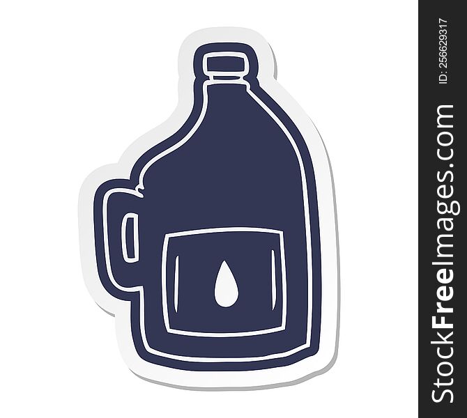 cartoon sticker of a large drinking bottle