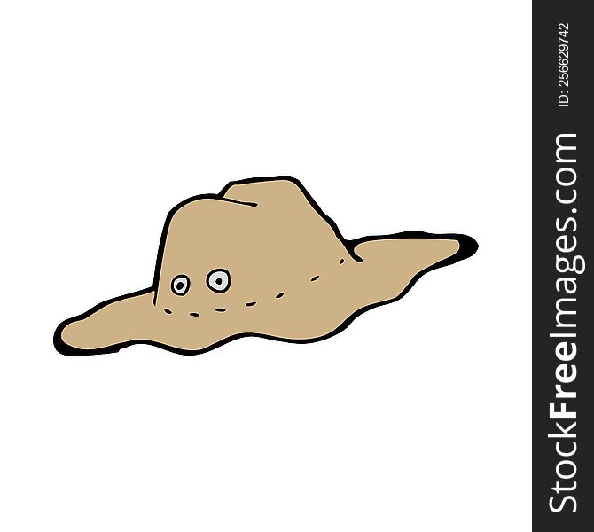 Cartoon Old Australian Hat