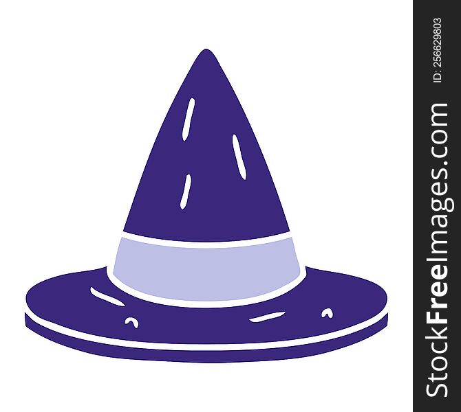 Cartoon Doodle Of A Witches Hat