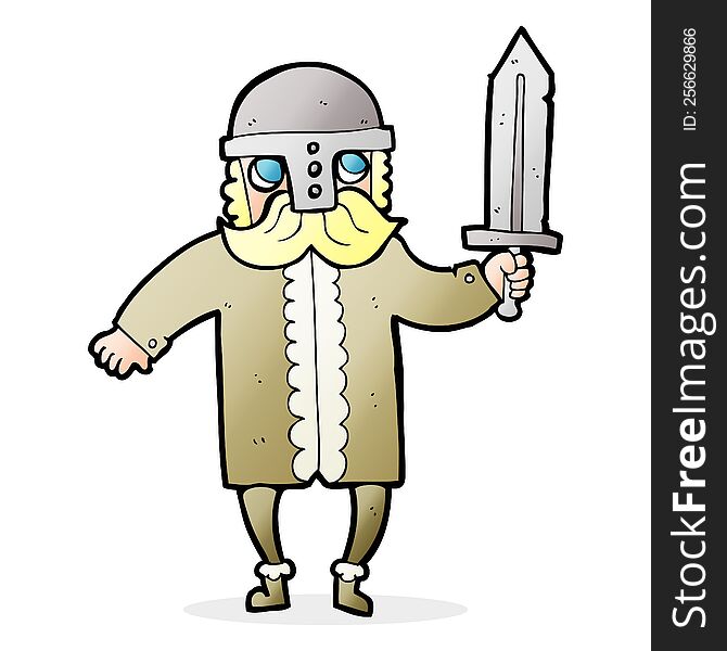 Cartoon Saxon Warrior