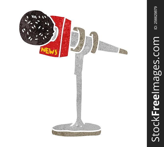 retro cartoon microphone