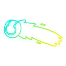 Cold Gradient Line Drawing Cartoon Flying Tennis Ball Stock Photos
