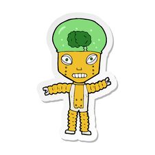 Free Sticker Of A Cartoon Future Robot Royalty Free Stock Photography - 256637457