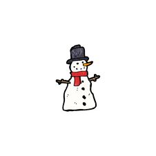 Cartoon Snowman Stock Photo