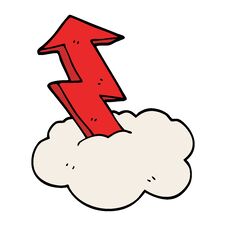 Free Cartoon Doodle Growth Arrow Stock Image - 256639871