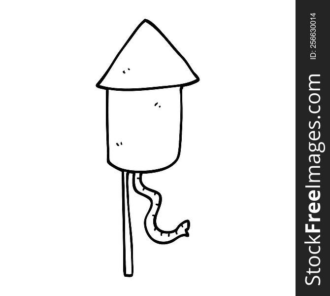 Line Drawing Cartoon Of A Firework